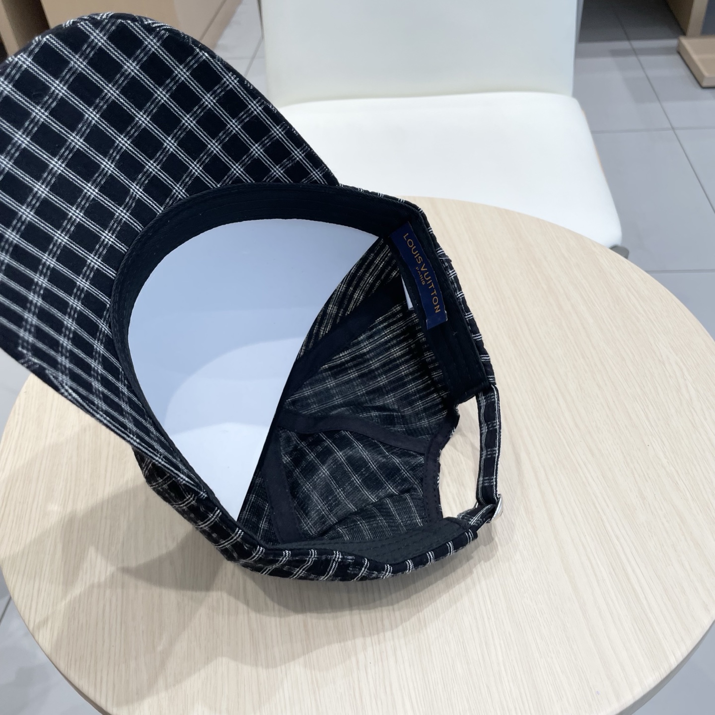  lv路易威登小格子字母刺绣棒球帽韩柏百搭藏青色休闲鸭舌帽2025春夏新款男女