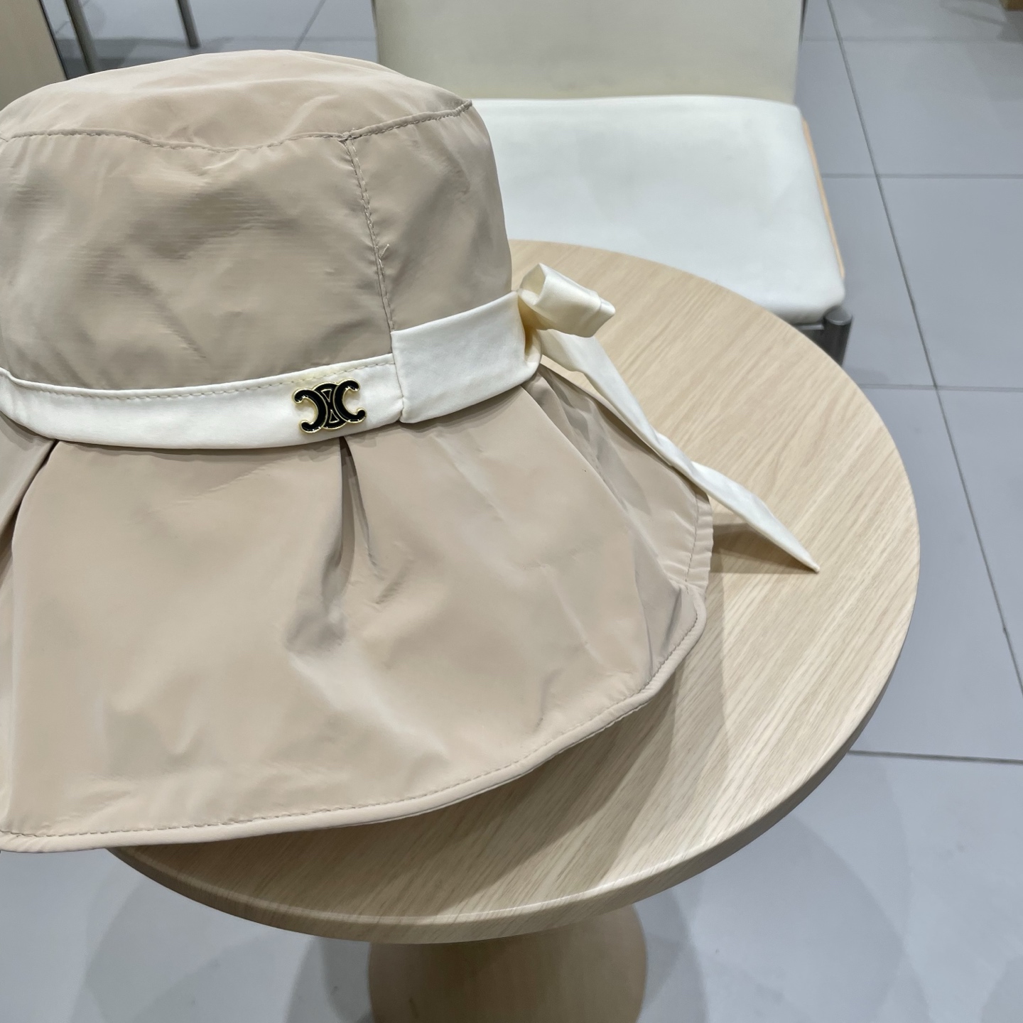 塞琳Celine2025新款夏季女防晒帽防紫外线大帽檐蝴蝶结遮阳渔夫帽子