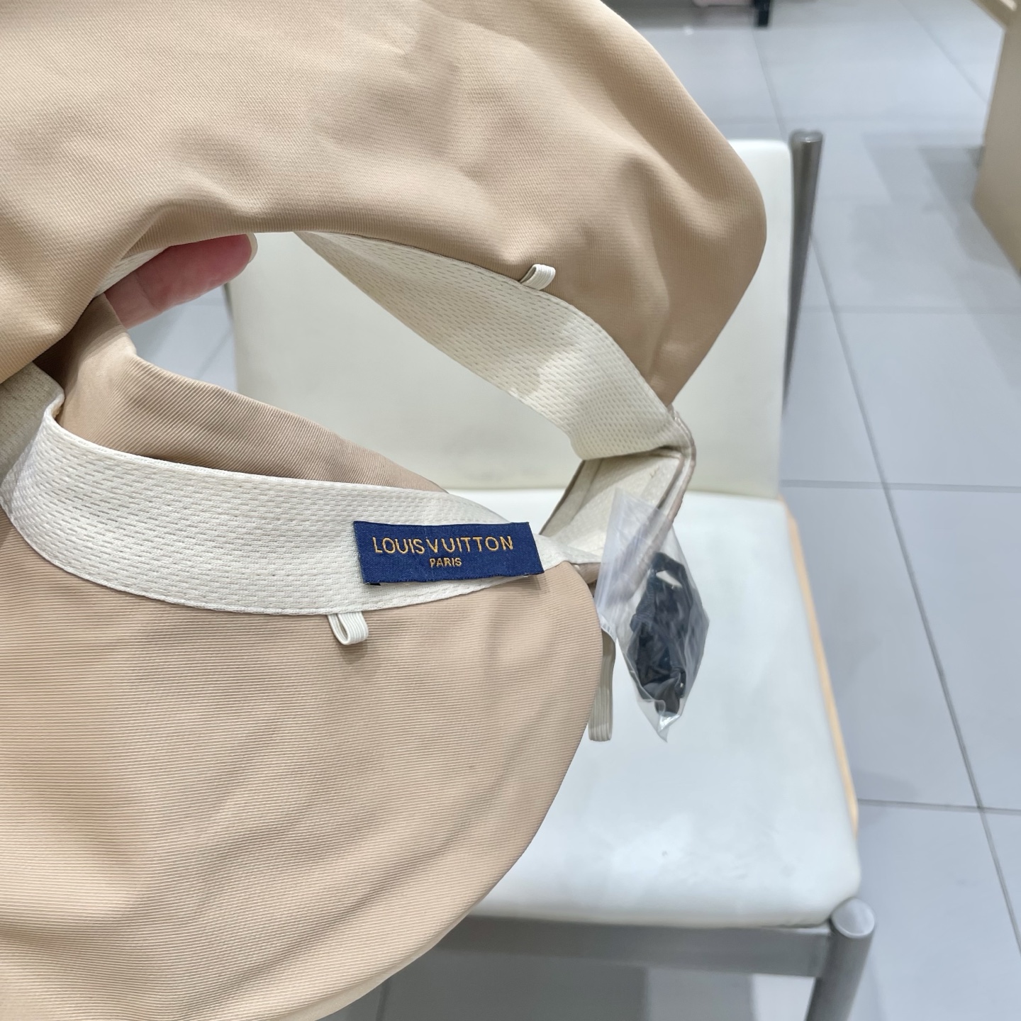 lv路易威登2025新款日系珍珠装饰大檐空顶帽女出游防紫外线遮阳贝壳帽太阳帽