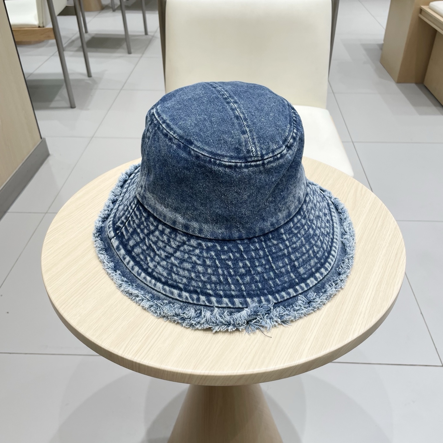 Gucci日系复古牛仔渔夫帽子女夏大头围水桶盆帽做旧遮阳防晒显脸小帽子