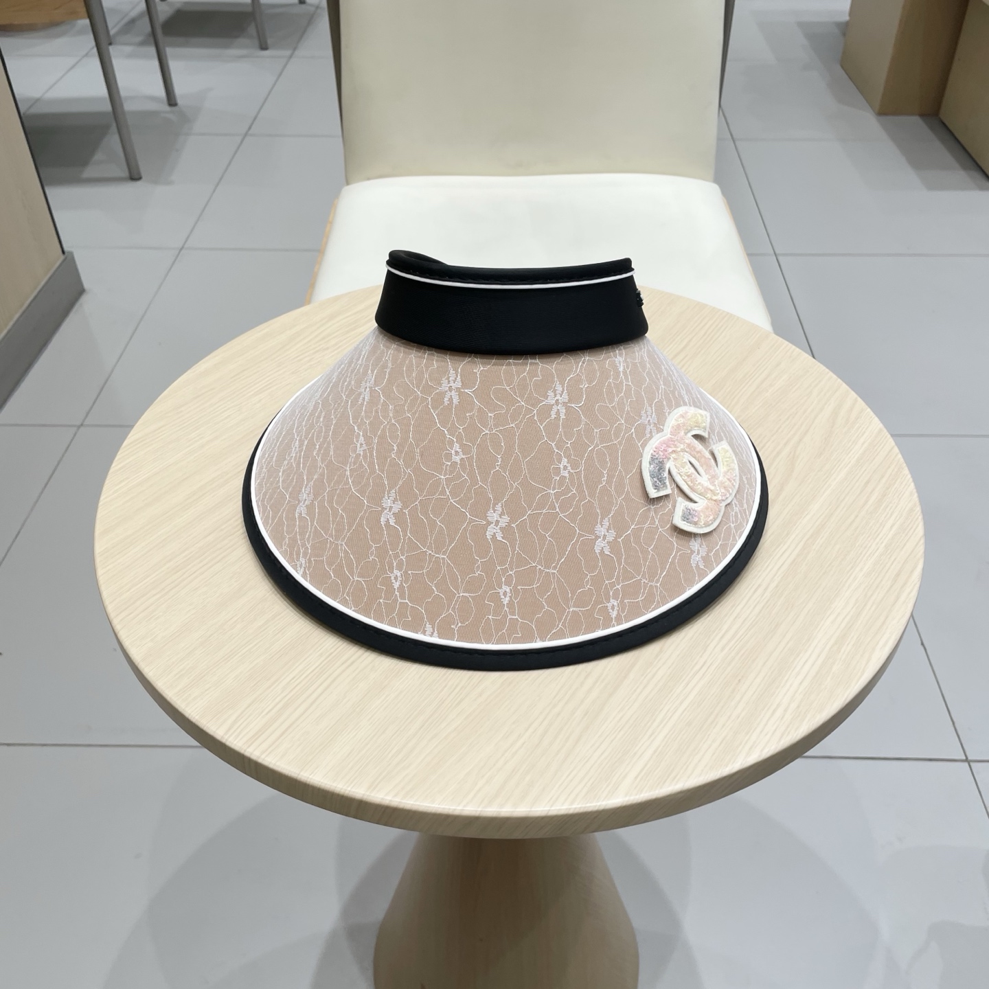  Chanel 遮阳帽子女夏季时尚宽帽檐防晒空顶帽韩版UV大檐防紫外线太阳帽潮