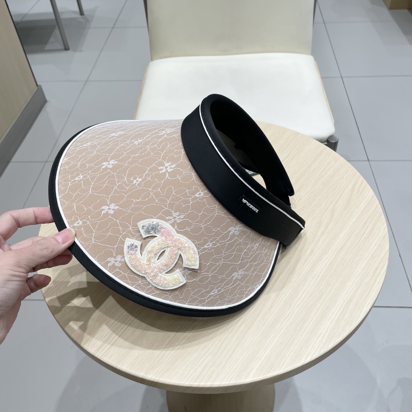  Chanel 遮阳帽子女夏季时尚宽帽檐防晒空顶帽韩版UV大檐防紫外线太阳帽潮