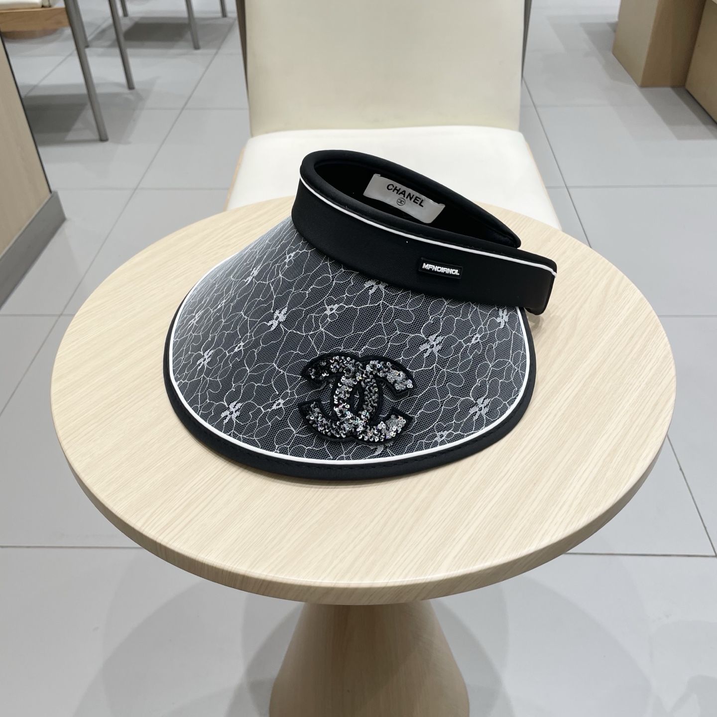  Chanel 遮阳帽子女夏季时尚宽帽檐防晒空顶帽韩版UV大檐防紫外线太阳帽潮