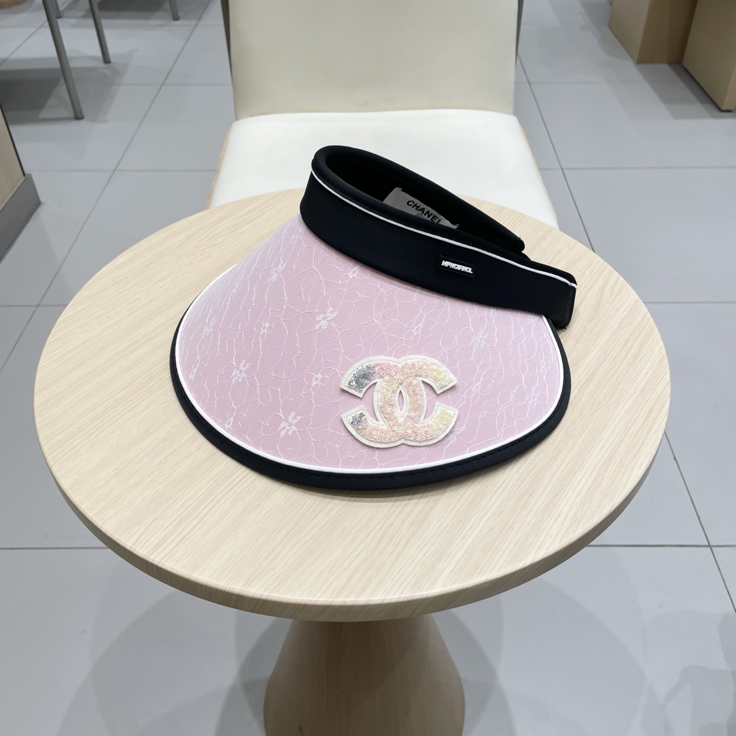  Chanel 遮阳帽子女夏季时尚宽帽檐防晒空顶帽韩版UV大檐防紫外线太阳帽潮