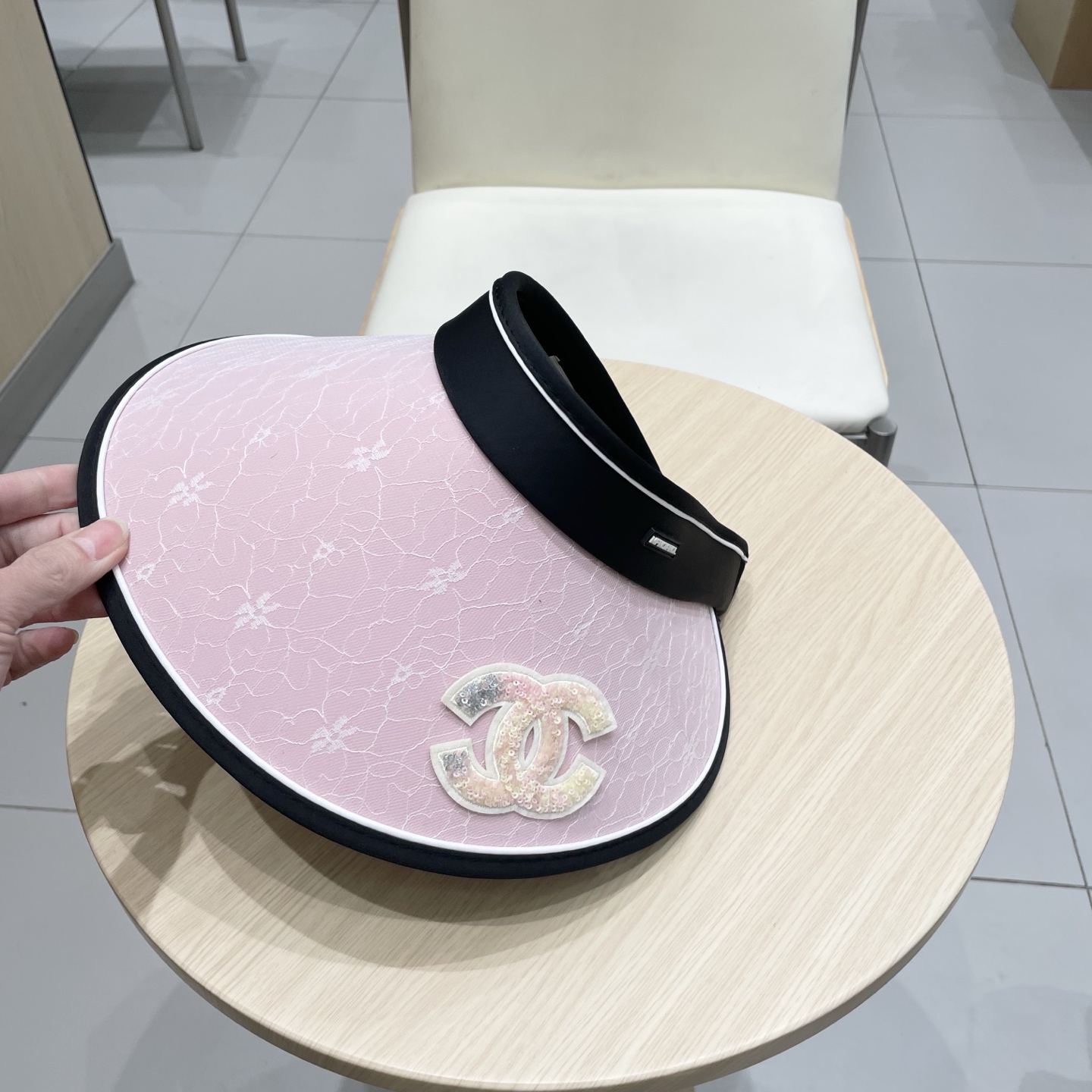  Chanel 遮阳帽子女夏季时尚宽帽檐防晒空顶帽韩版UV大檐防紫外线太阳帽潮