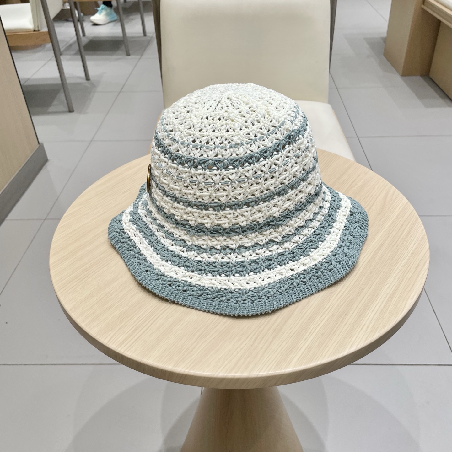   Gucci古奇日系针织卷边镂空渔夫帽子女春夏季2025新款透气遮阳防晒帽子盆帽