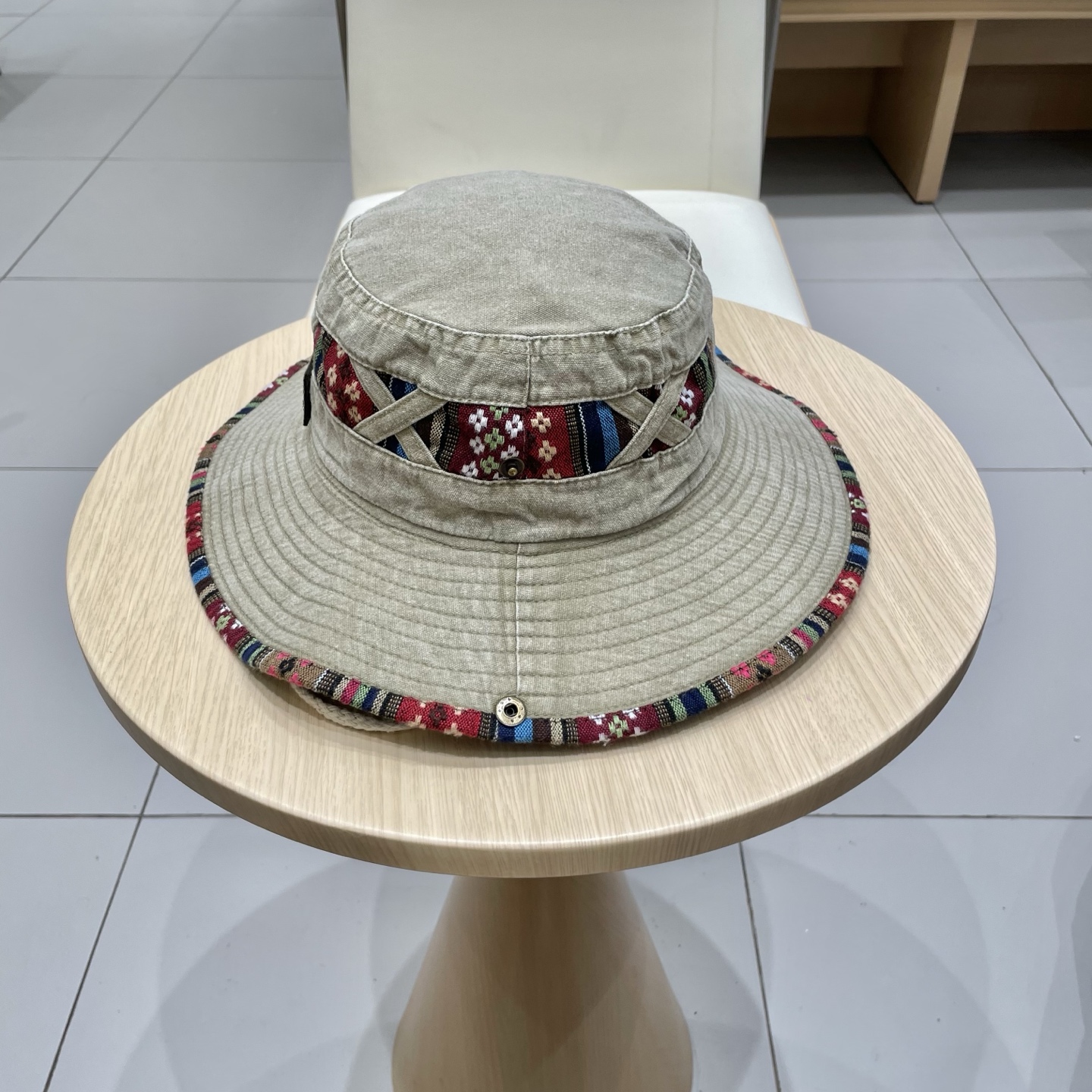 Gucci古奇民族风男女同款遮阳渔夫帽户外百搭西藏云南旅游登山防晒西部牛仔帽子