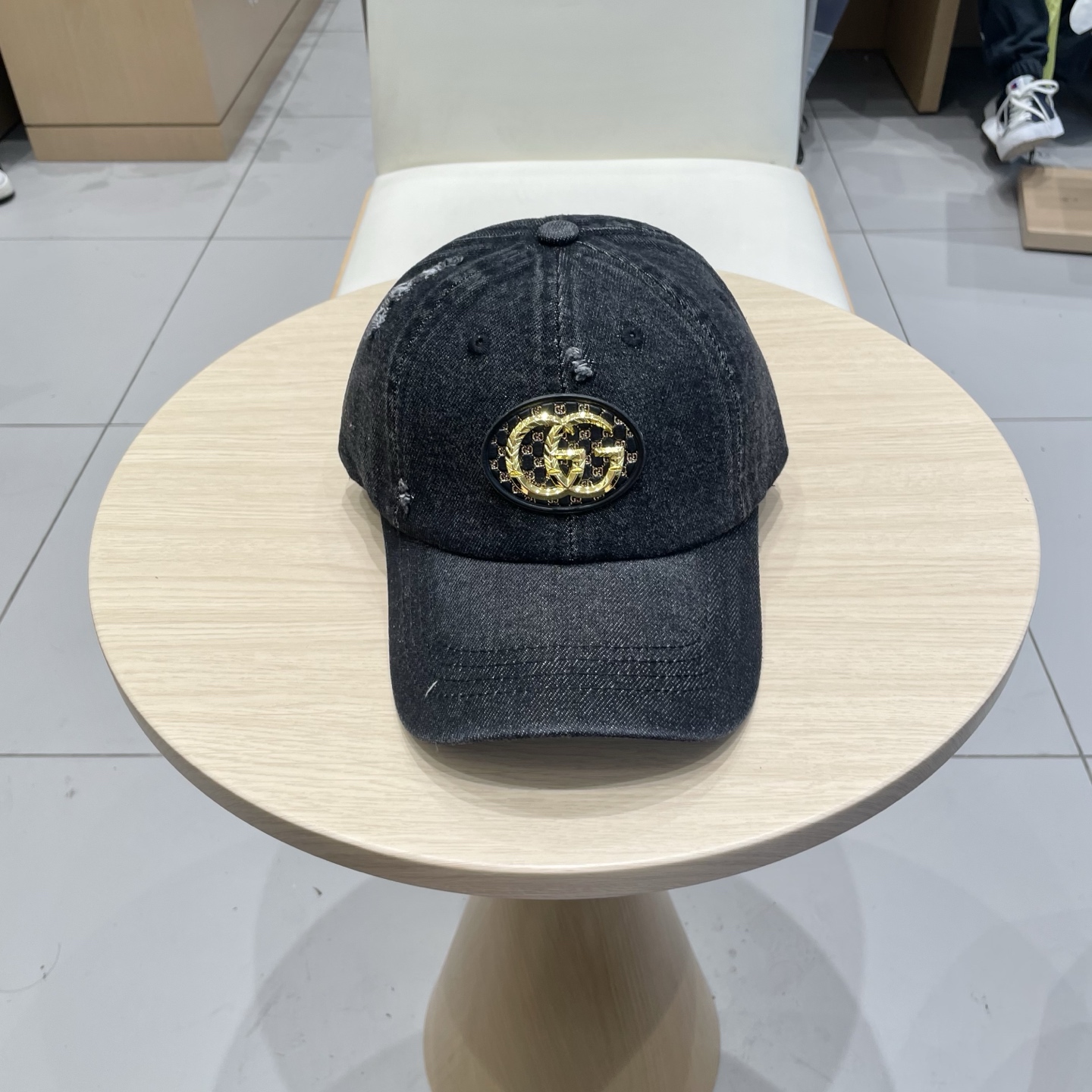 GUCCI古奇 2026专柜新款洗水牛仔棒球帽，很潮！休闲运动款，经典制作，超级好搭衣服！