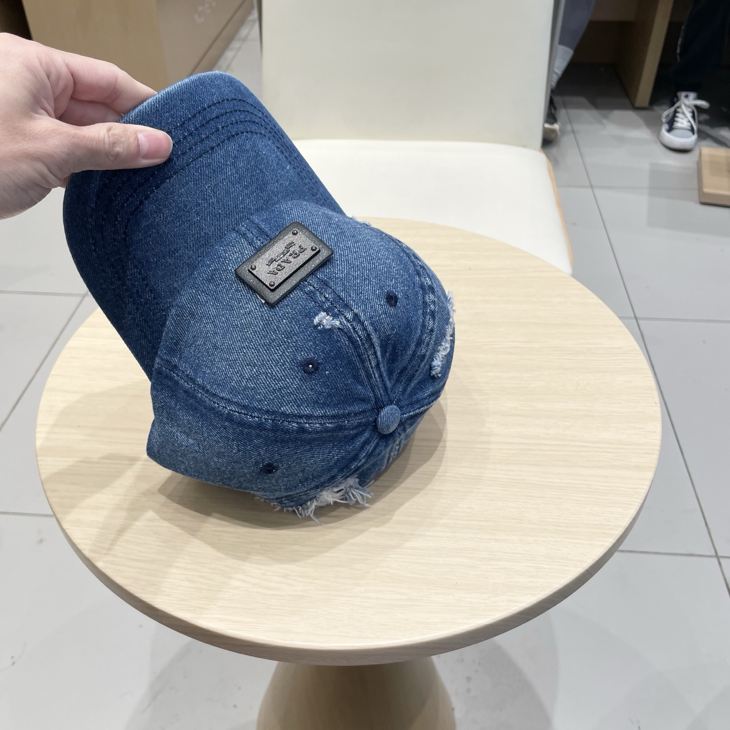  普拉达Prada新款牛仔棒球帽 鸭舌帽，戏水牛仔帽，头围57cm