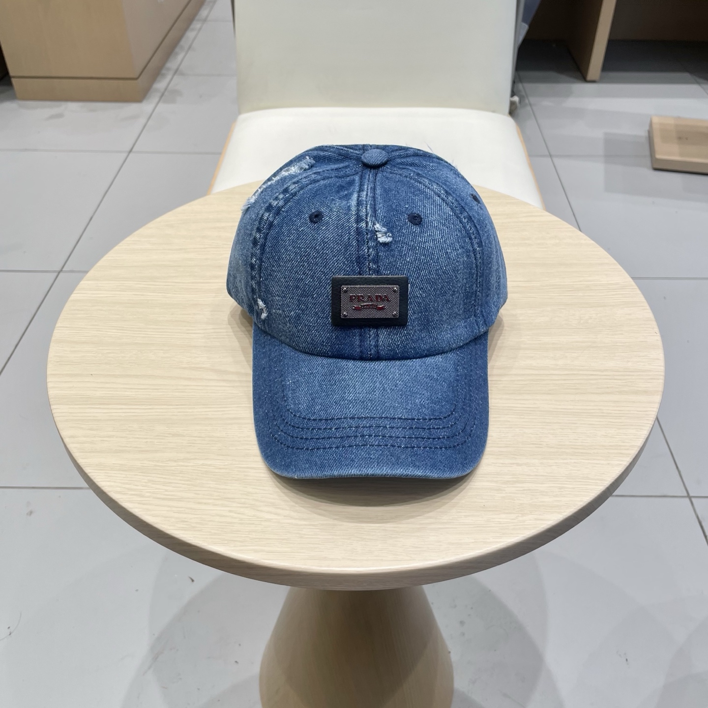  普拉达Prada新款牛仔棒球帽 鸭舌帽，戏水牛仔帽，头围57cm