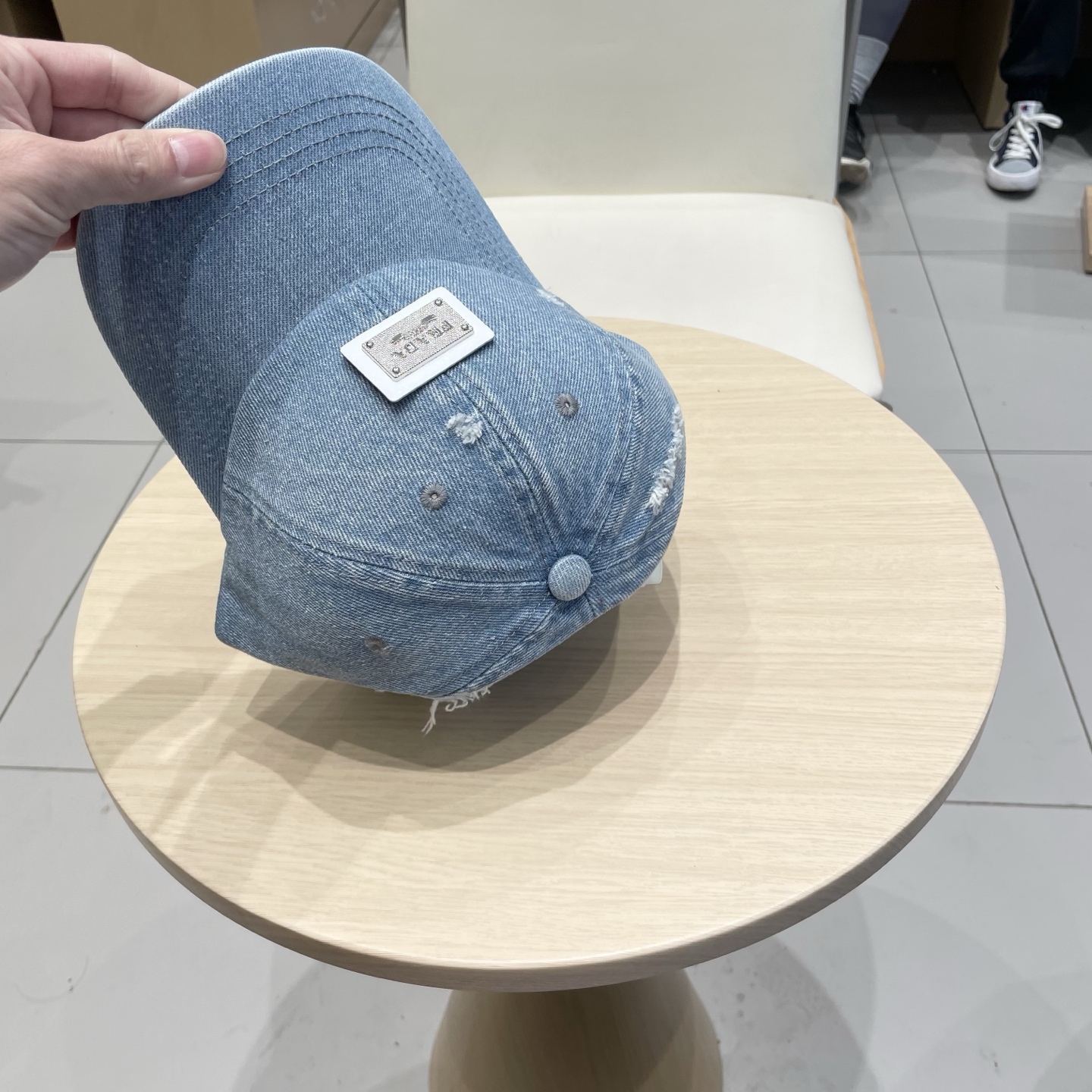  普拉达Prada新款牛仔棒球帽 鸭舌帽，戏水牛仔帽，头围57cm