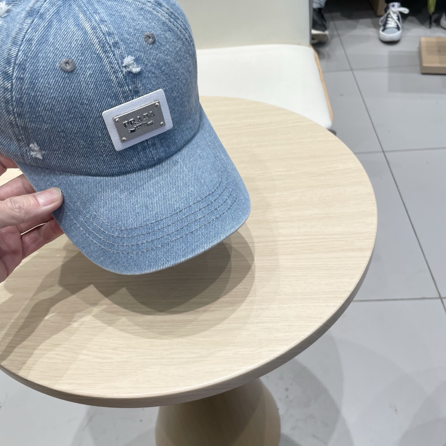  普拉达Prada新款牛仔棒球帽 鸭舌帽，戏水牛仔帽，头围57cm