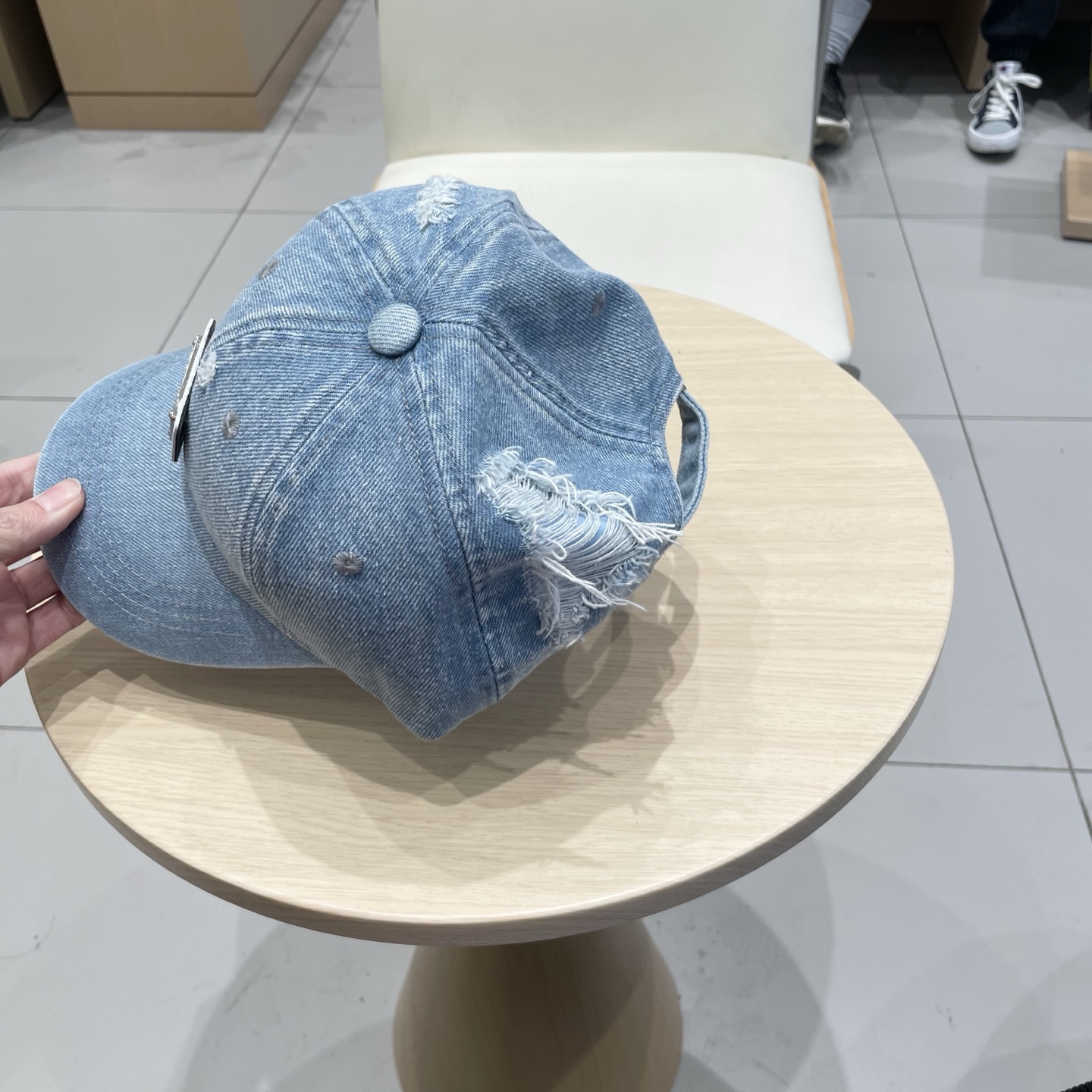  普拉达Prada新款牛仔棒球帽 鸭舌帽，戏水牛仔帽，头围57cm