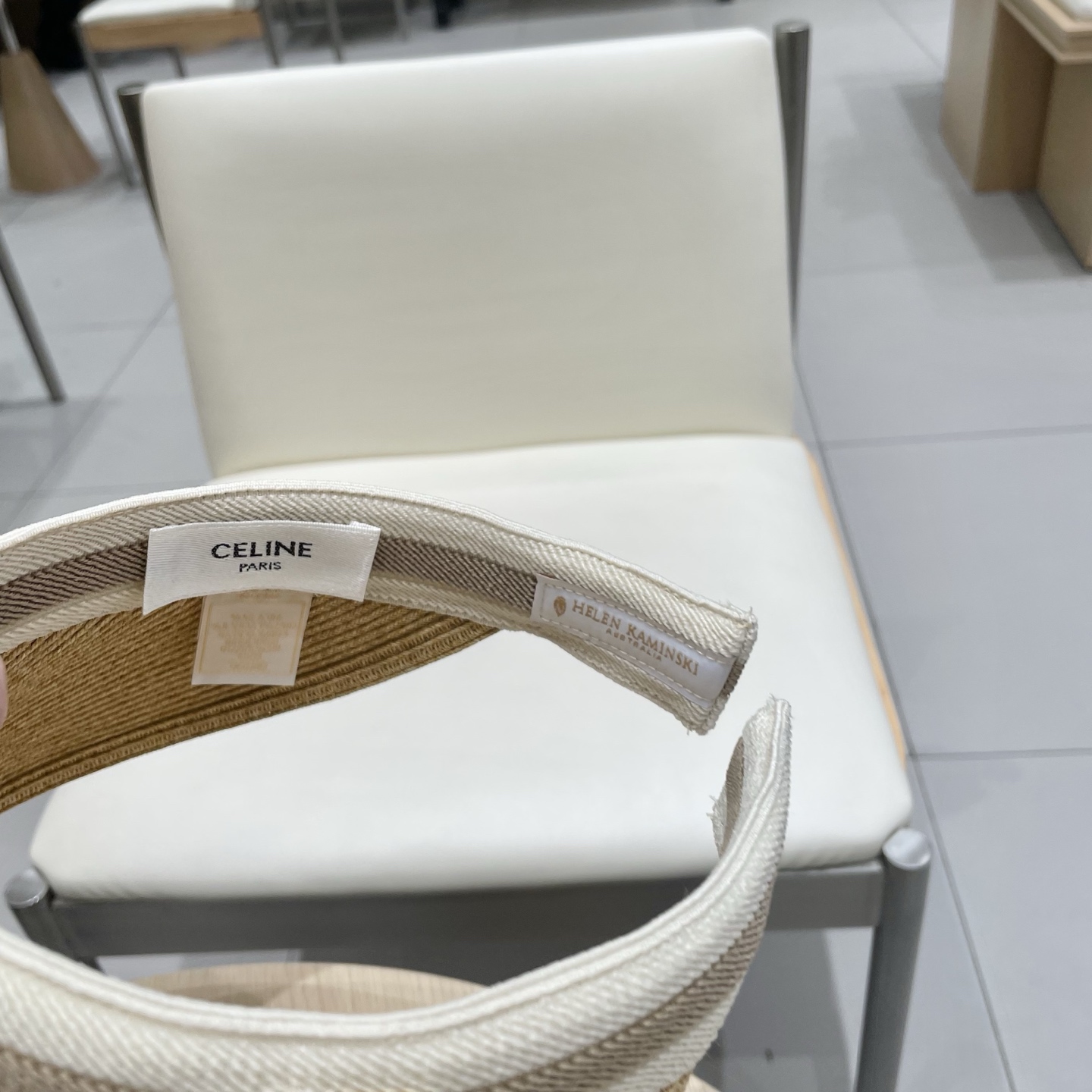 celine塞琳疏影同款台湾超细纸辫防晒空顶草帽女夏发箍遮阳防晒逛街鸭舌帽子