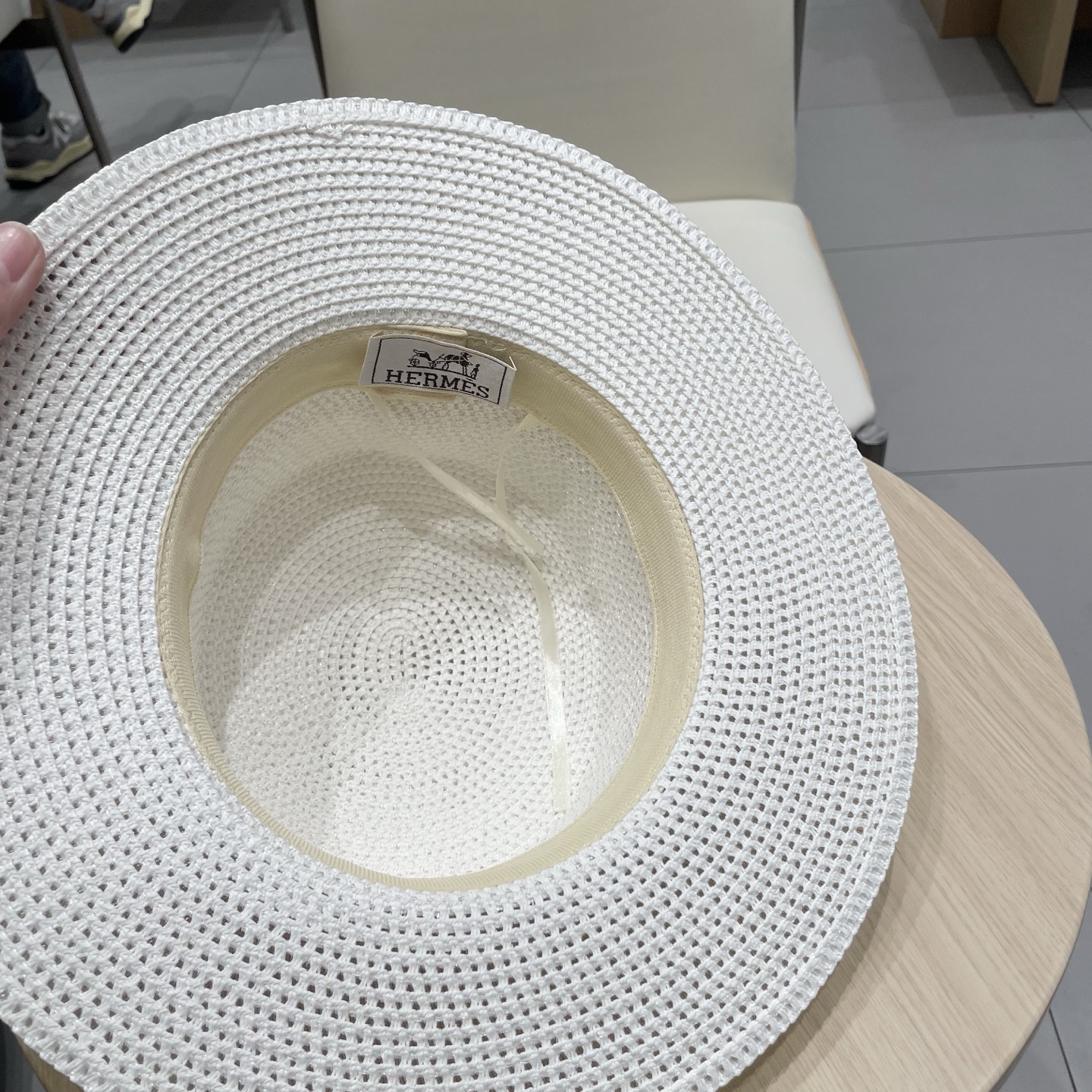  爱马仕新款草帽，平顶礼帽，头围57cm
