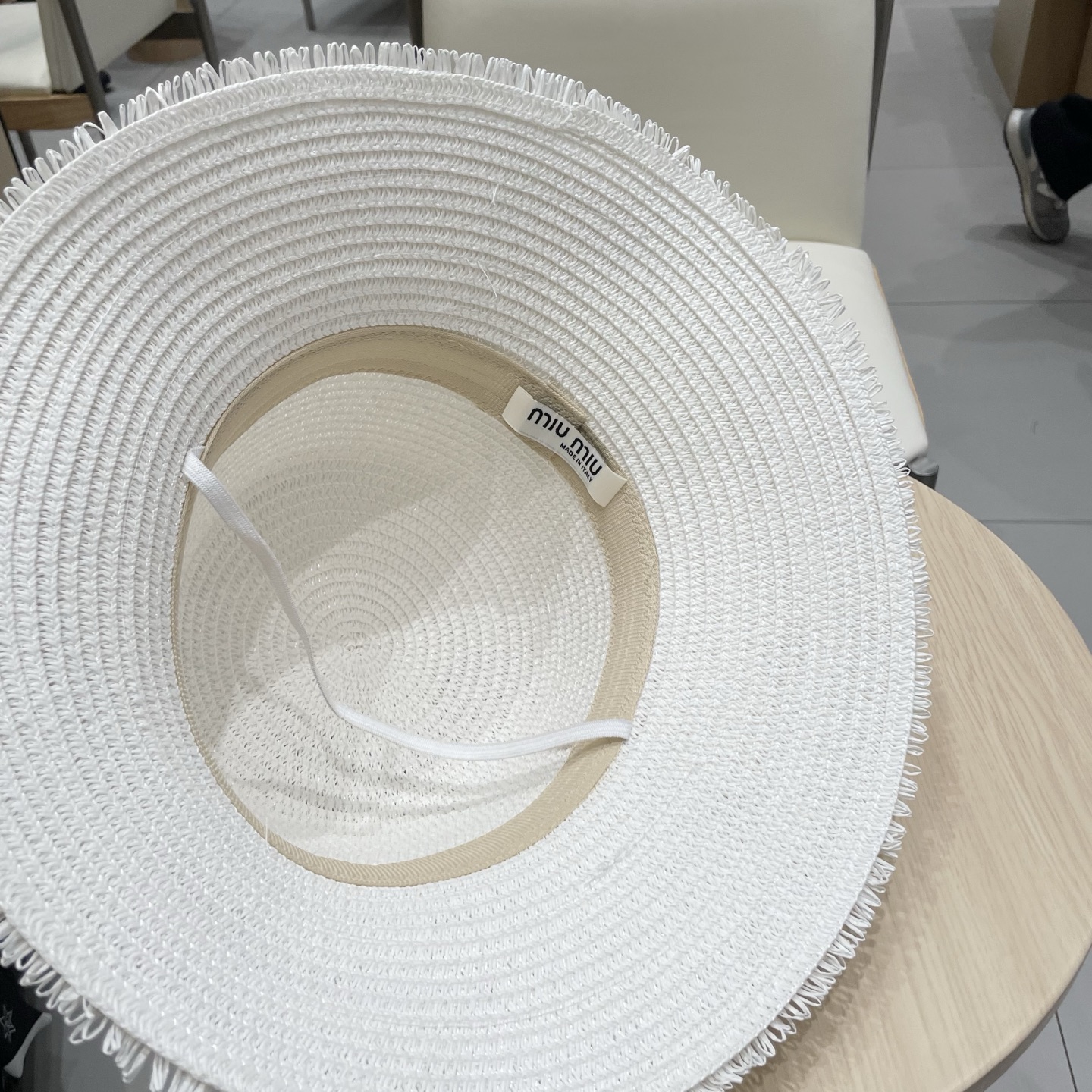 缪缪miumiu草帽，珍珠小礼帽，头围57cm
