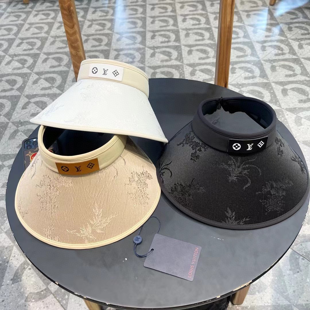  【LV路易威登】2024夏季新款专柜男女款遮阳帽空顶帽，大牌出货，超方便！好搭！出街必备