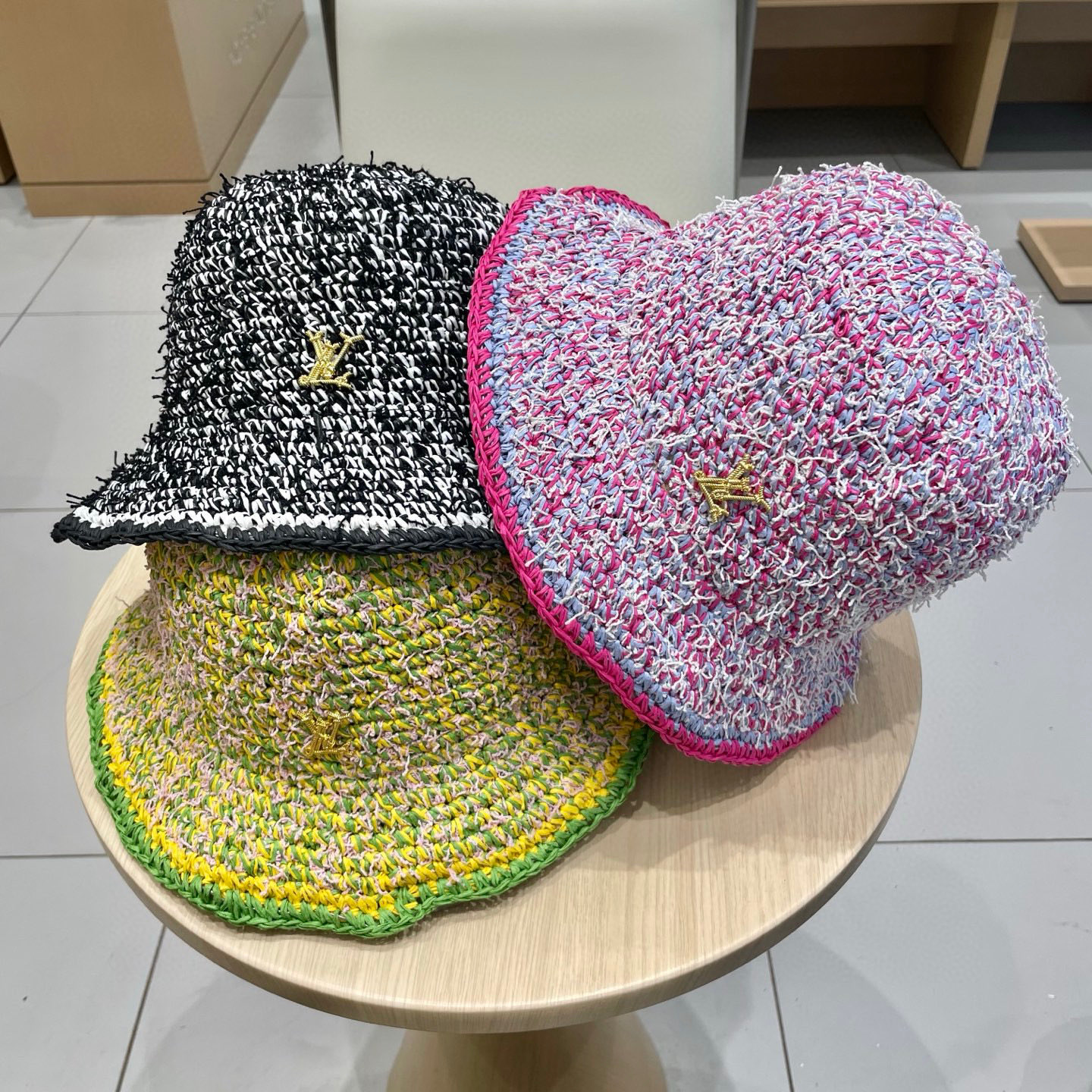  lv路易威登韩版ins手工编织渔夫帽女夏季新款百搭大帽盆帽显脸小防晒遮阳帽