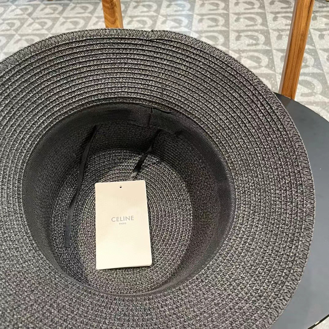 塞琳celien新款草帽，平顶水桶礼帽，头围57cm