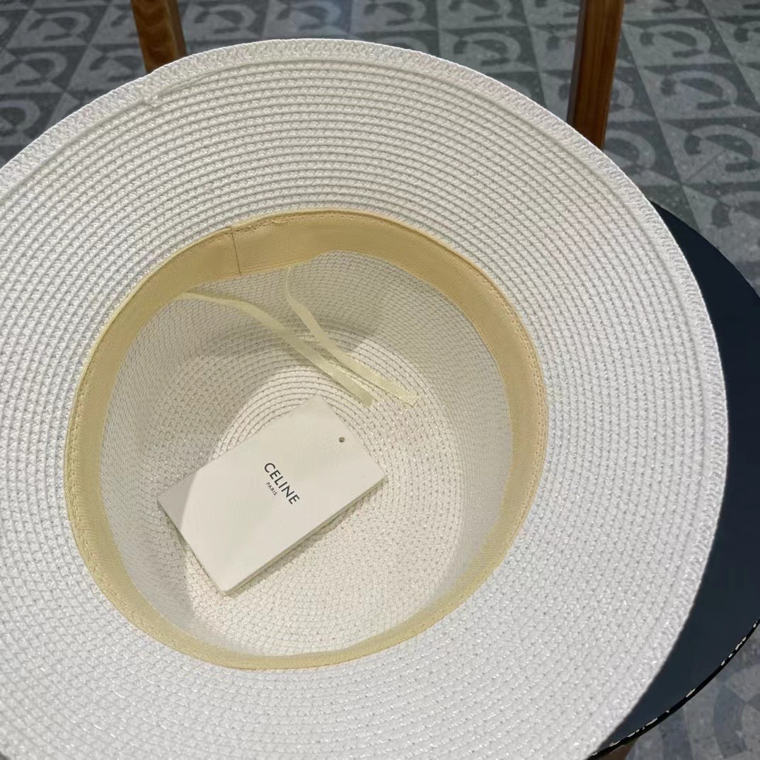 塞琳celien新款草帽，平顶水桶礼帽，头围57cm