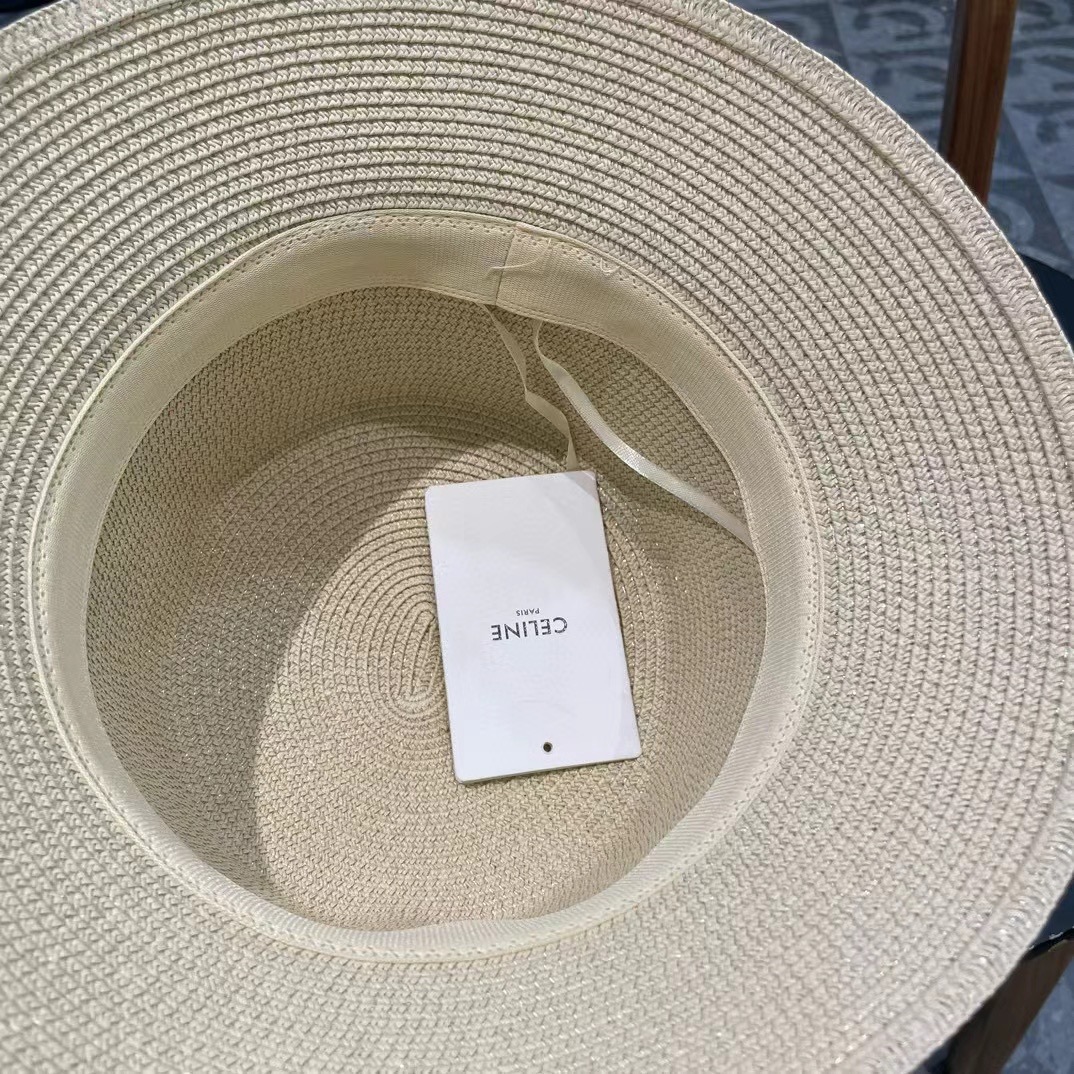 塞琳celien新款草帽，平顶水桶礼帽，头围57cm