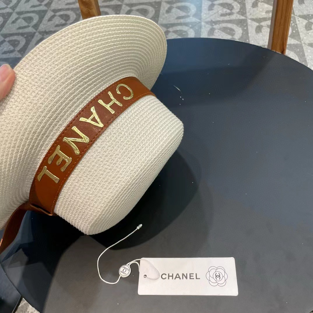   【Chanel香奈儿】2024新款草编大牌皮带编织草帽，度假休闲必备，优雅大方的一款