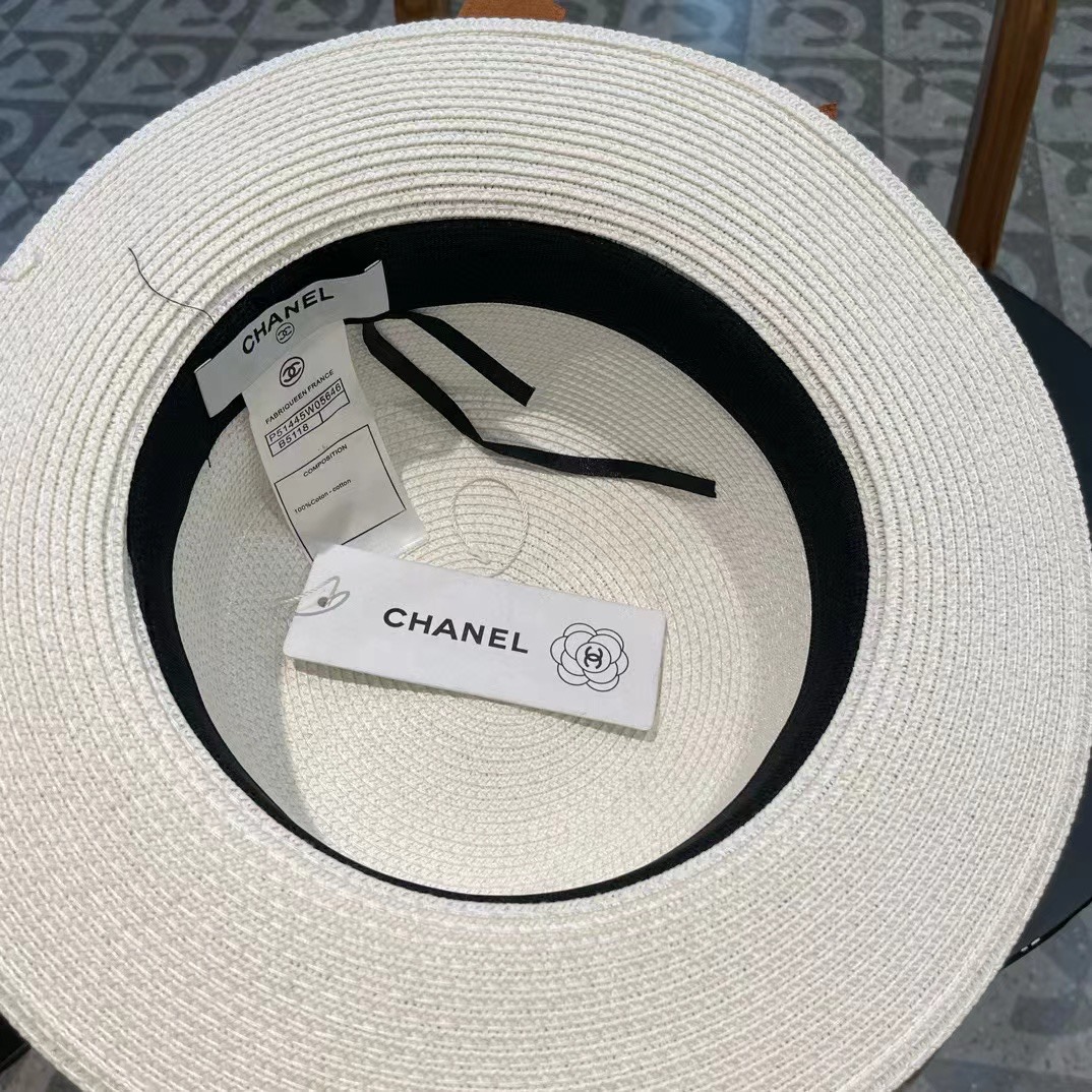   【Chanel香奈儿】2024新款草编大牌皮带编织草帽，度假休闲必备，优雅大方的一款