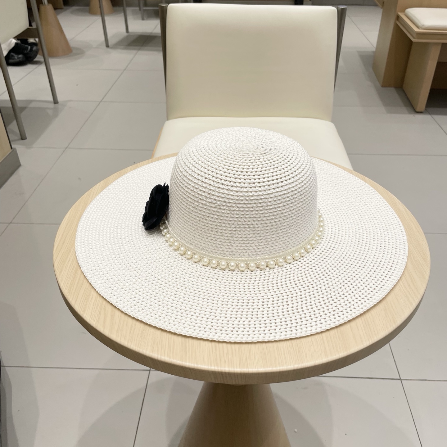  Chanel 新款女士遮阳法式大帽檐太阳帽显脸小草编防晒遮阳度假草帽