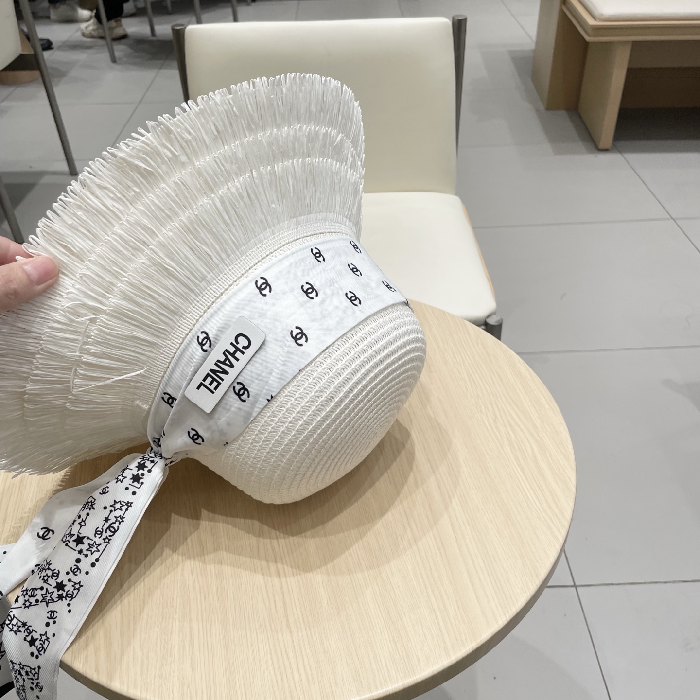  Chanel草帽女夏季优雅蝴蝶结防晒遮阳帽沙滩渔夫帽海边度假草编太阳帽潮