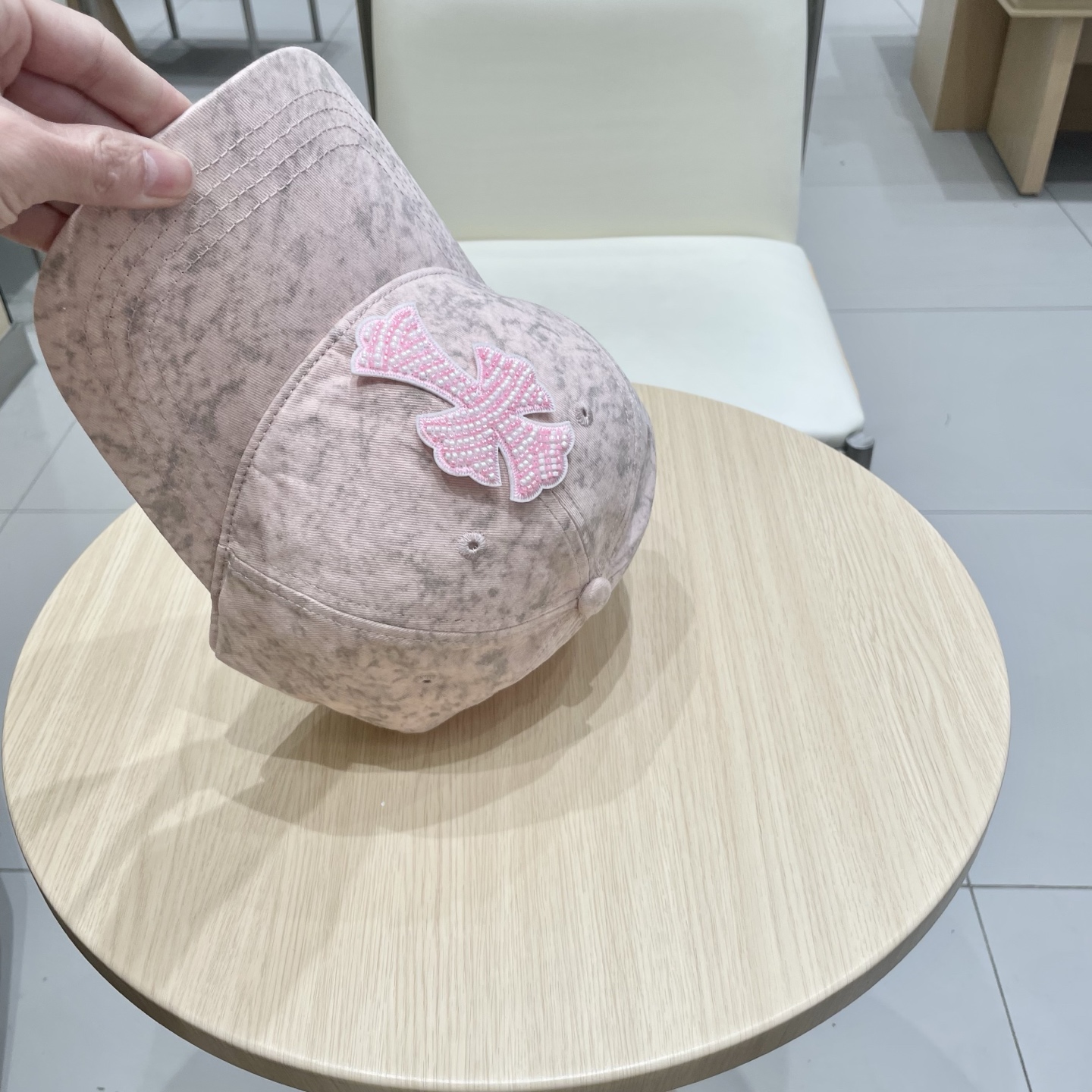  克罗心复古水洗灰皮标十字架棒球帽子休闲防晒男女遮阳帽情侣街头鸭舌帽