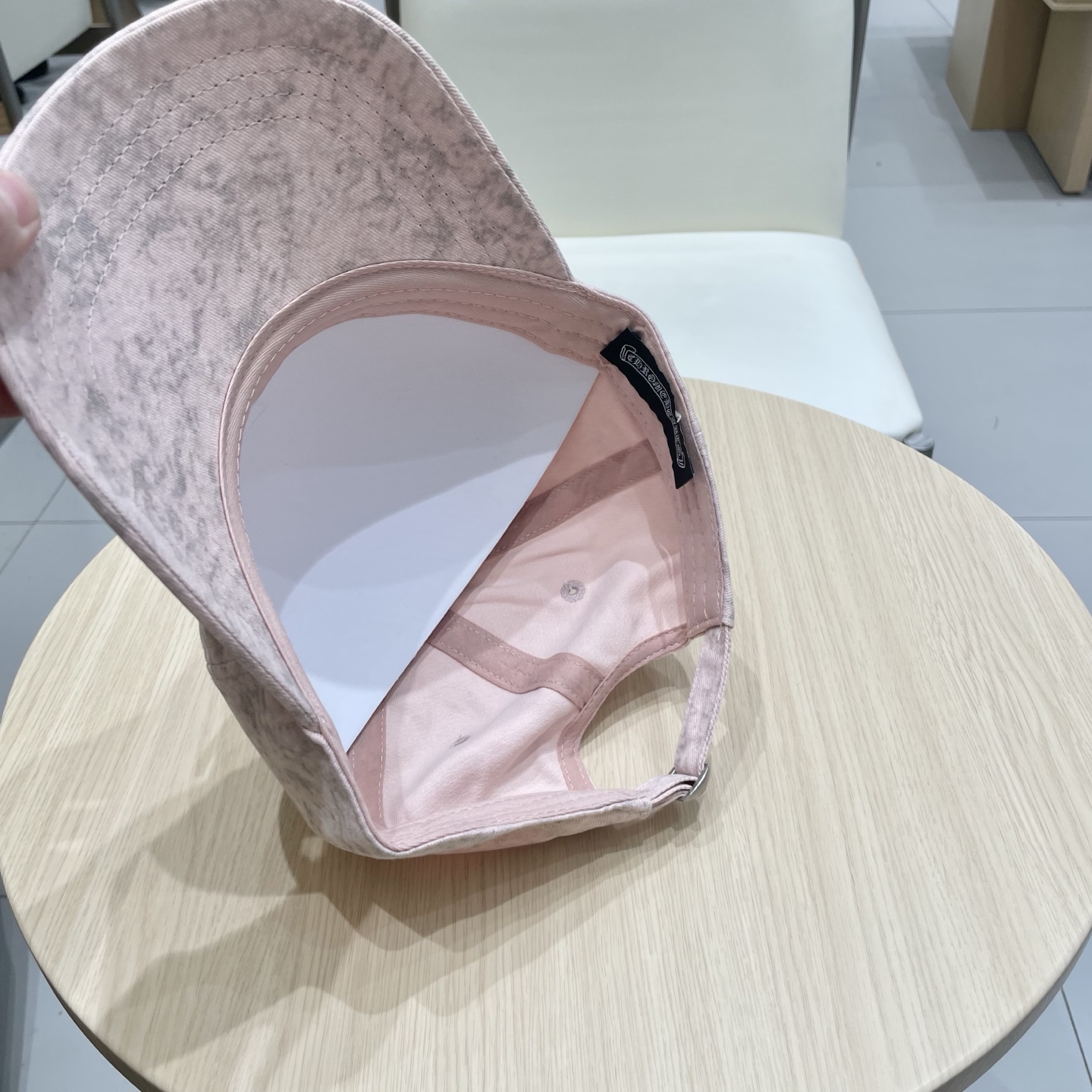  克罗心复古水洗灰皮标十字架棒球帽子休闲防晒男女遮阳帽情侣街头鸭舌帽