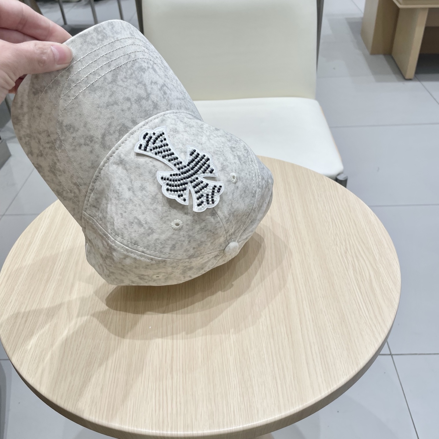  克罗心复古水洗灰皮标十字架棒球帽子休闲防晒男女遮阳帽情侣街头鸭舌帽
