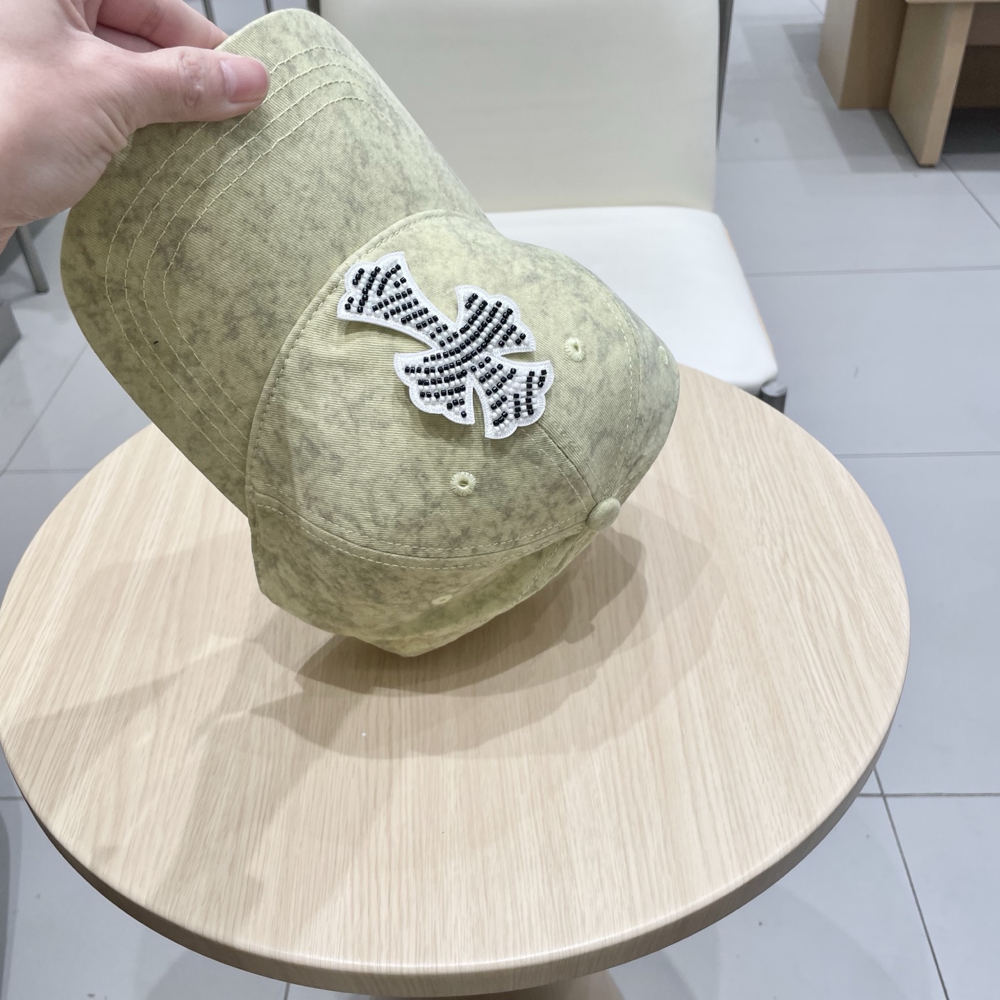  克罗心复古水洗灰皮标十字架棒球帽子休闲防晒男女遮阳帽情侣街头鸭舌帽