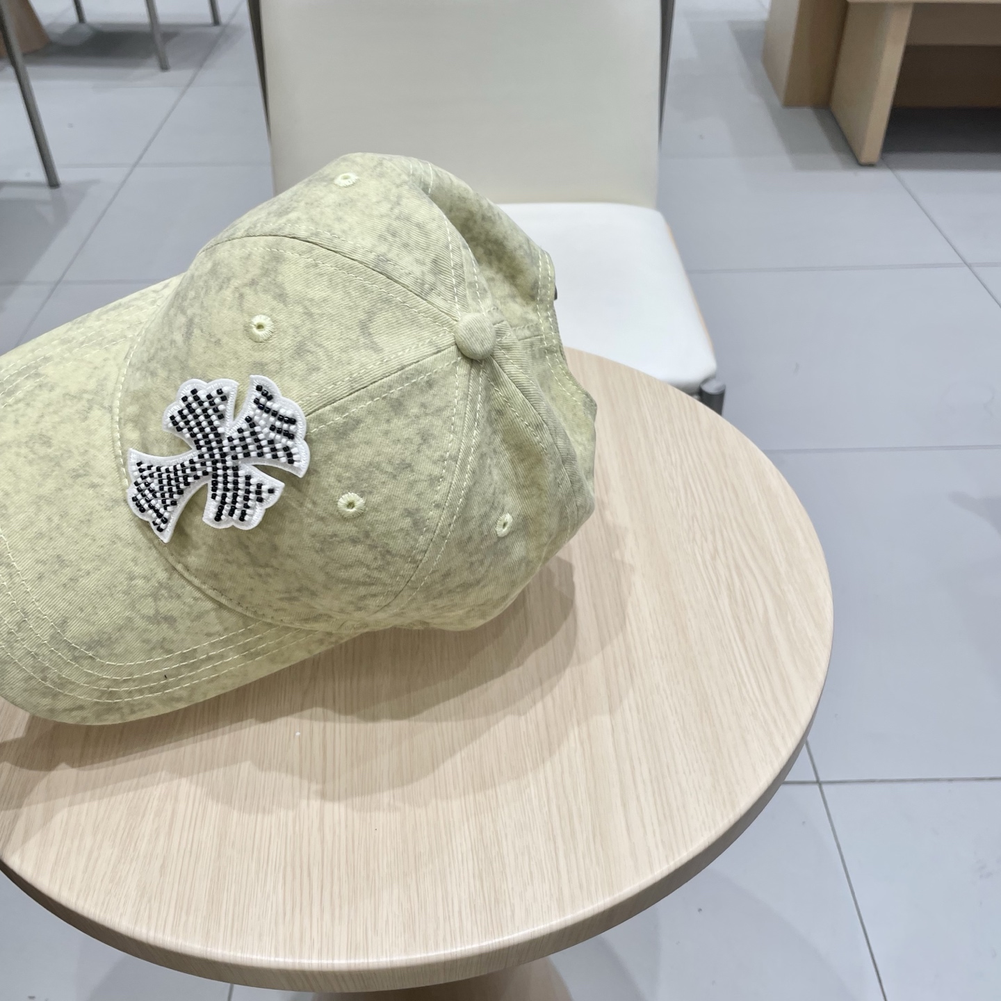  克罗心复古水洗灰皮标十字架棒球帽子休闲防晒男女遮阳帽情侣街头鸭舌帽