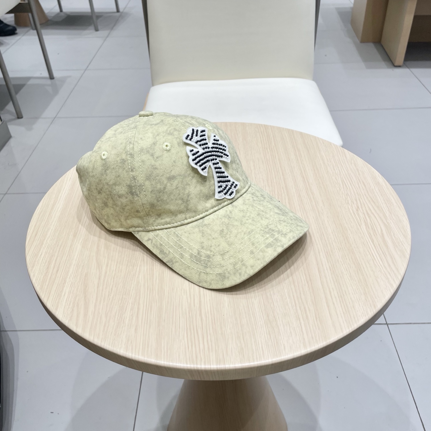  克罗心复古水洗灰皮标十字架棒球帽子休闲防晒男女遮阳帽情侣街头鸭舌帽