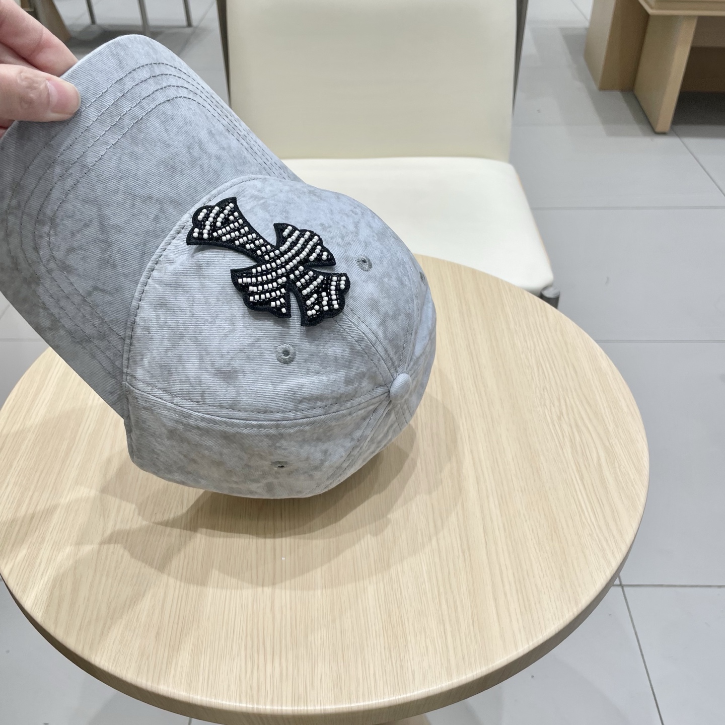  克罗心复古水洗灰皮标十字架棒球帽子休闲防晒男女遮阳帽情侣街头鸭舌帽