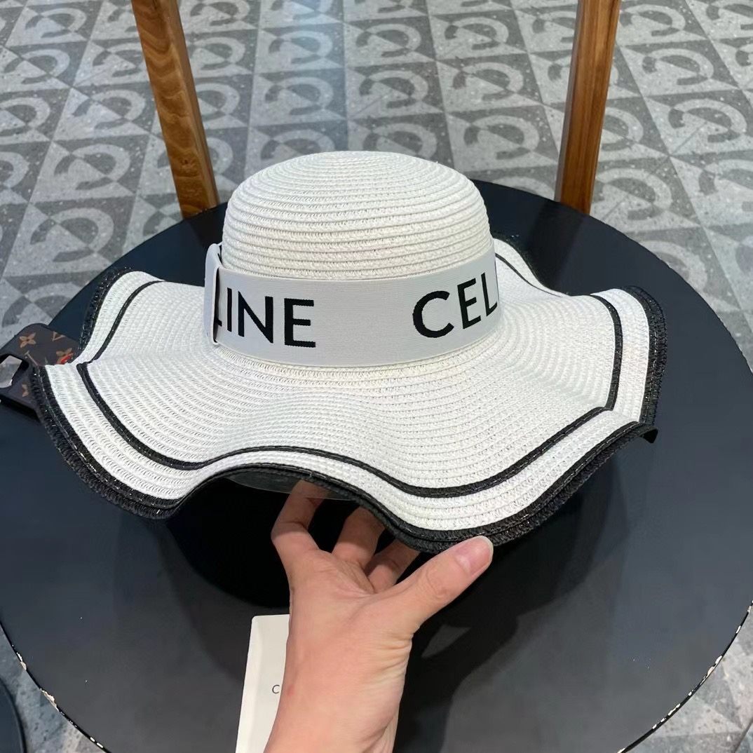   塞琳celien新款草帽，圆顶礼帽，头围57cm