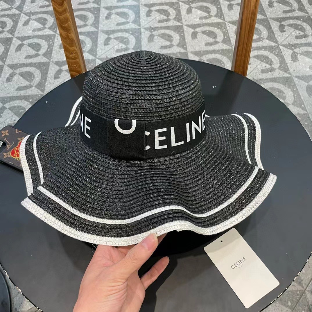   塞琳celien新款草帽，圆顶礼帽，头围57cm