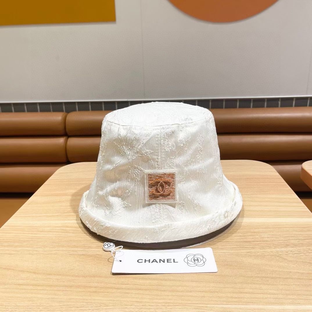  Chanel香奈儿新国风黑蝴蝶结洋气时尚女士渔夫帽盆帽春夏百搭高级感小帽檐平顶