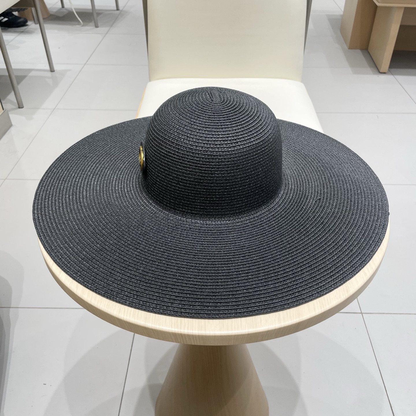  Gucci古奇定制草色草帽女夏季旅游沙滩帽大帽檐遮阳帽子海边度假防晒太阳帽