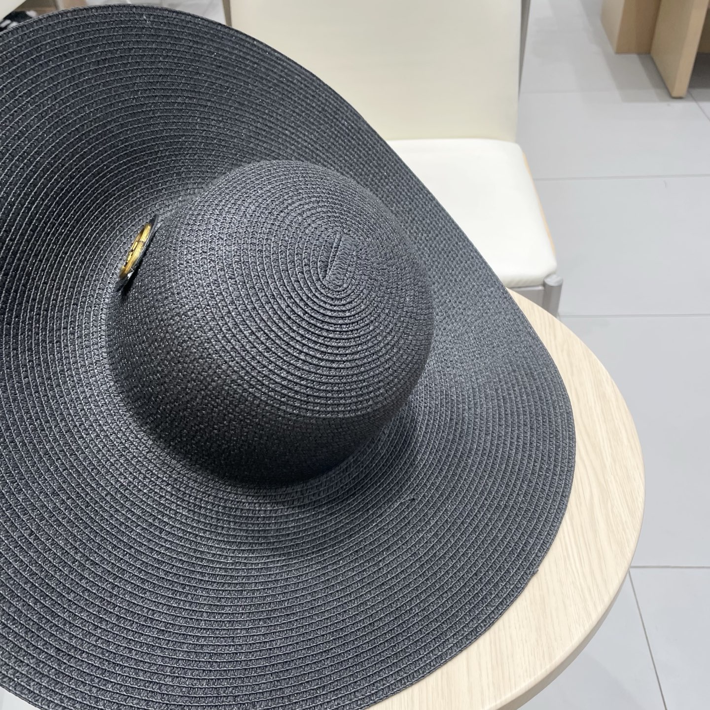  Gucci古奇定制草色草帽女夏季旅游沙滩帽大帽檐遮阳帽子海边度假防晒太阳帽