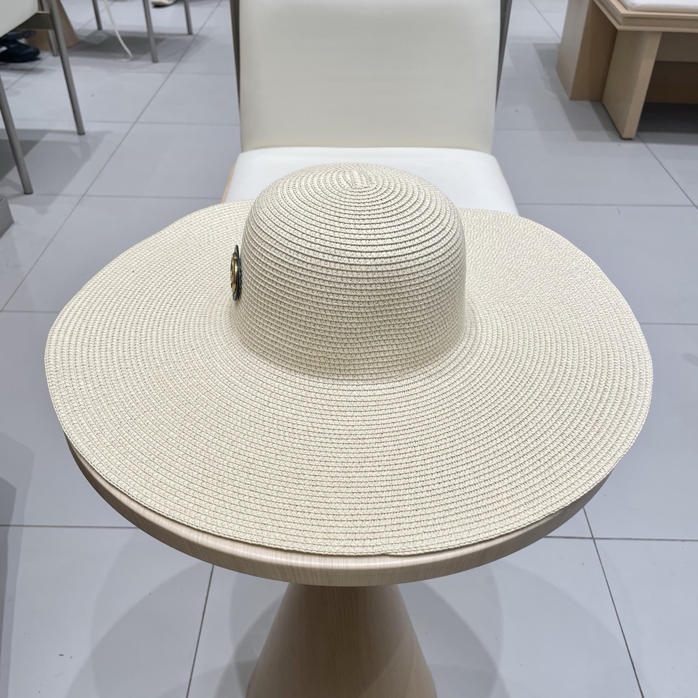  Gucci古奇定制草色草帽女夏季旅游沙滩帽大帽檐遮阳帽子海边度假防晒太阳帽