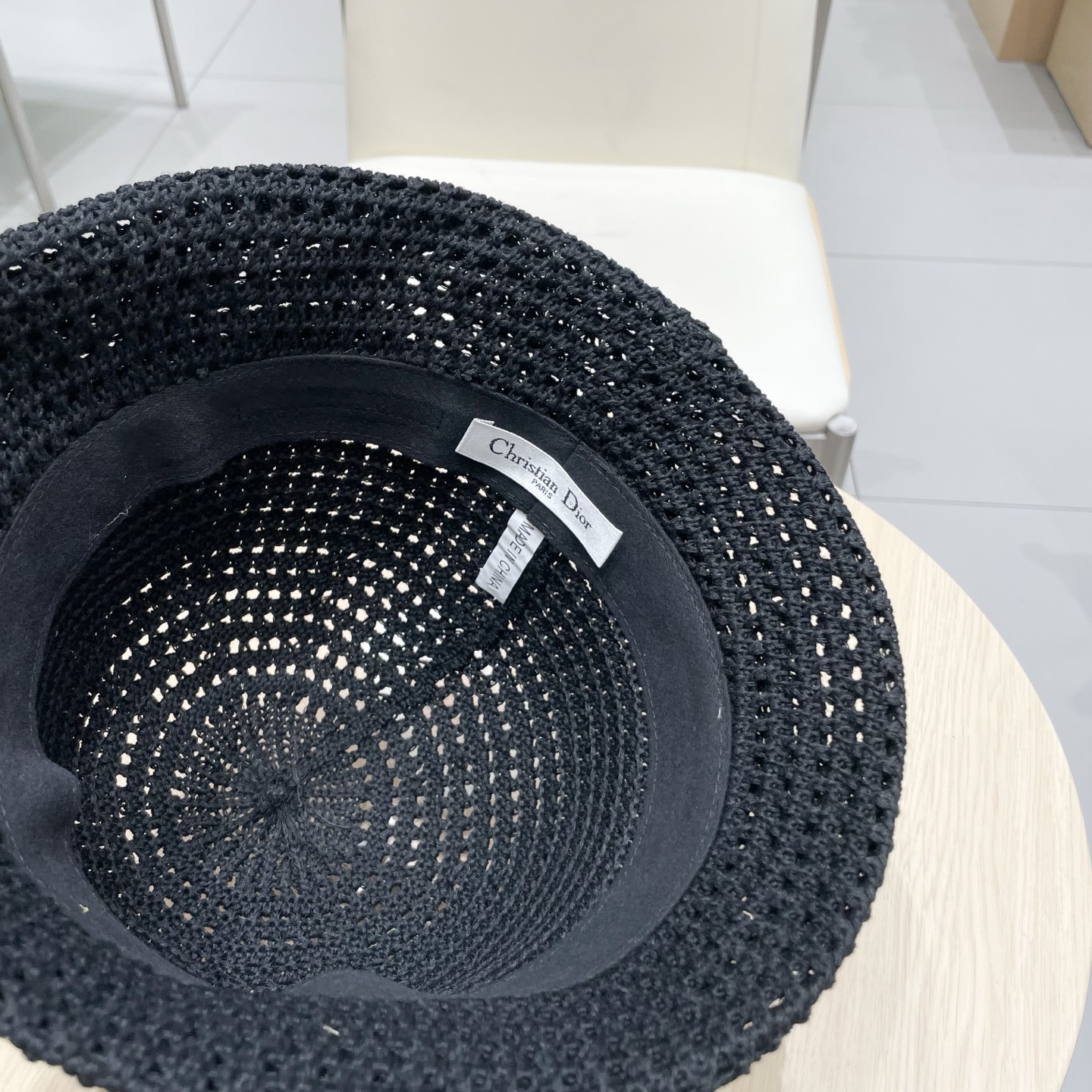  dior迪奥2025新款镂空透气渔夫帽女韩版百搭出游太阳帽纯色薄款显脸小盆帽