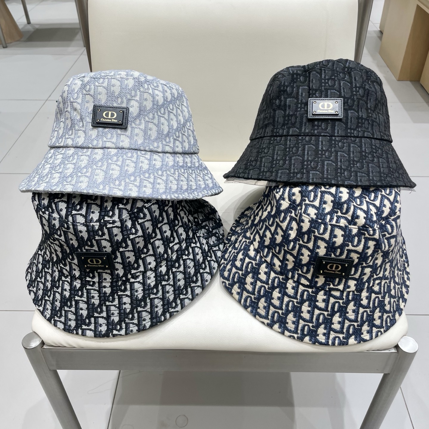  原单品质  迪奥DIOR】官网同步上线 韩版新款英式运动款重工定制款11原单品质 男女通用渔夫帽 绵麻