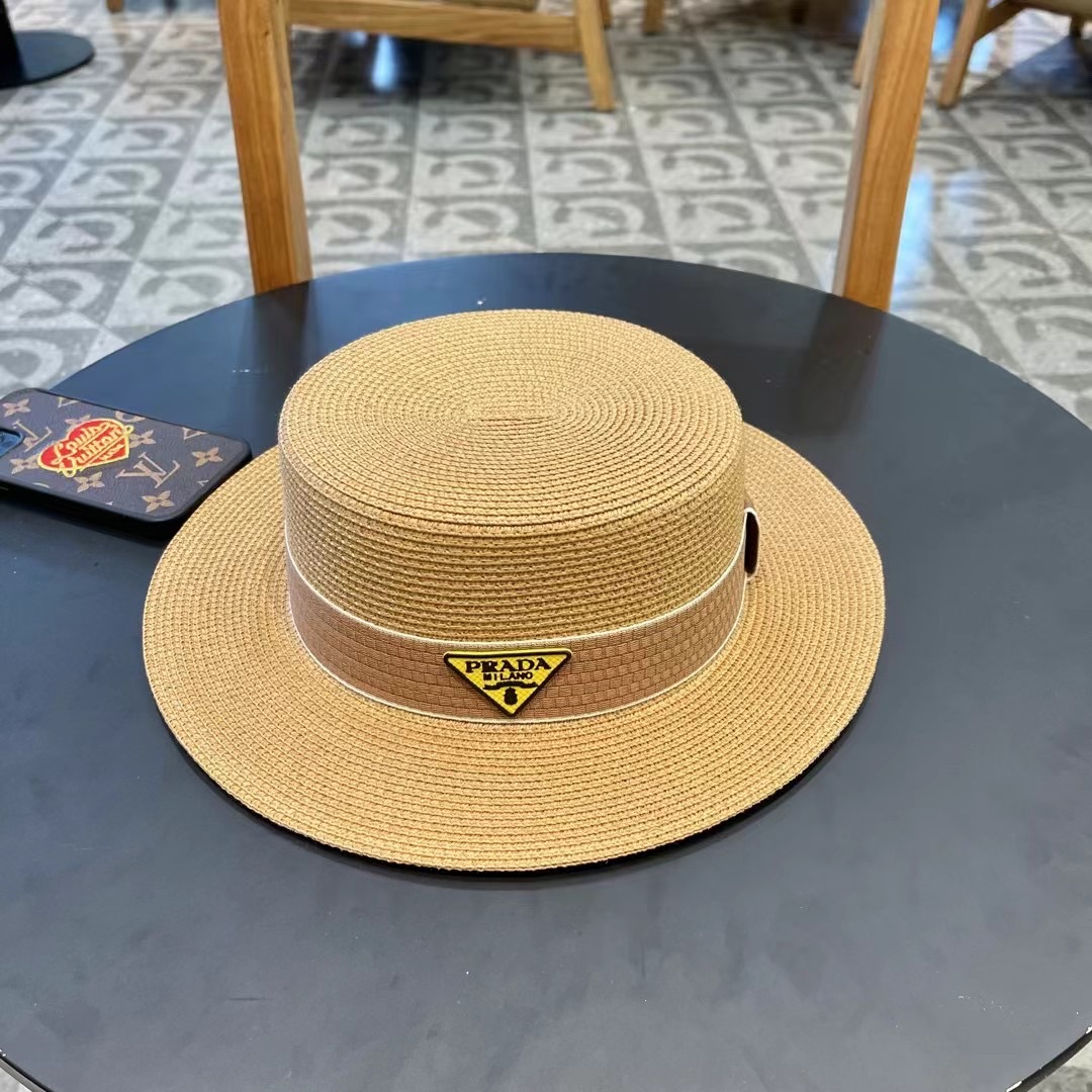  【PRADA普拉达】新款草帽，出街必备超好搭配，赶紧入手！