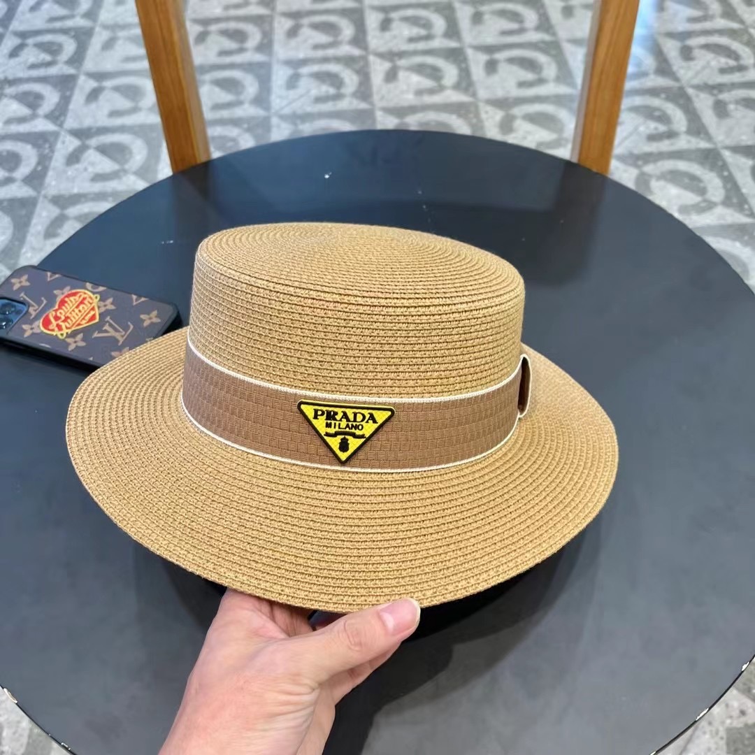  【PRADA普拉达】新款草帽，出街必备超好搭配，赶紧入手！