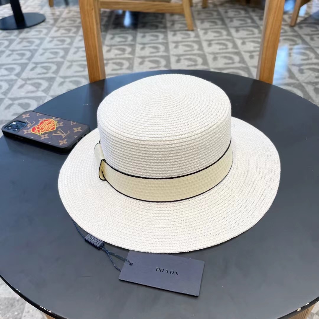  【PRADA普拉达】新款草帽，出街必备超好搭配，赶紧入手！