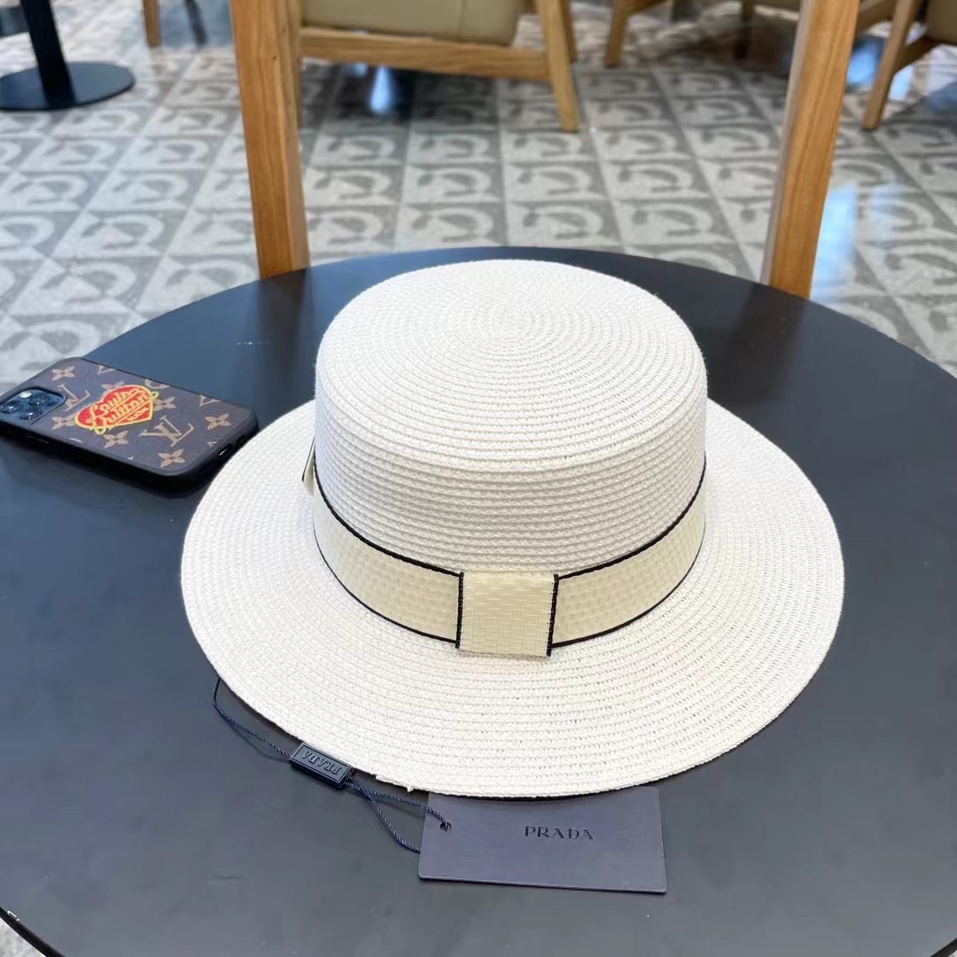  【PRADA普拉达】新款草帽，出街必备超好搭配，赶紧入手！