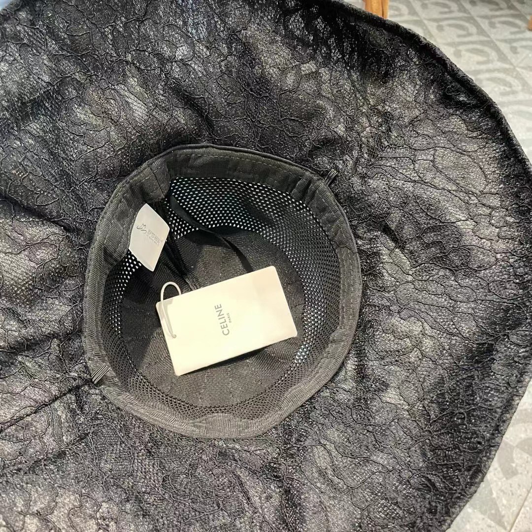 celien塞琳大檐遮阳帽夏季时尚蕾丝蝴蝶结渔夫帽女可折叠防晒太阳帽沙滩甜美