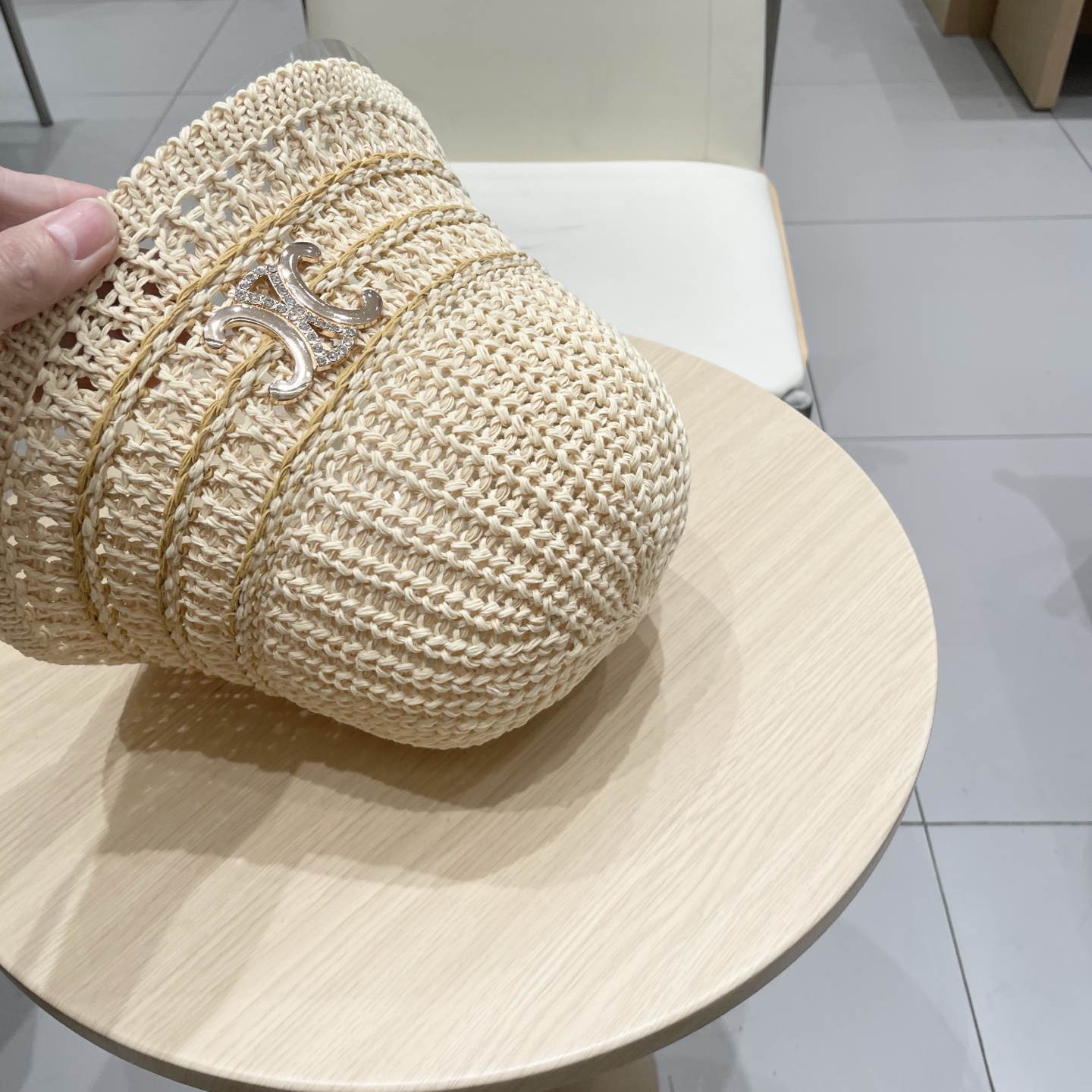  塞琳celine2025年新款时尚渔夫帽女夏季百搭草帽编织防晒帽子